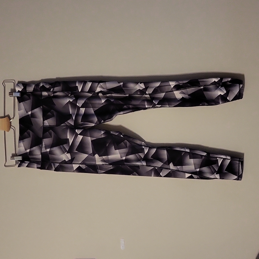 Black Grey and White Leggings